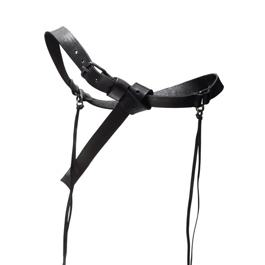 Leather belt 217B black