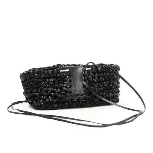 Leather knitted box 281-7A