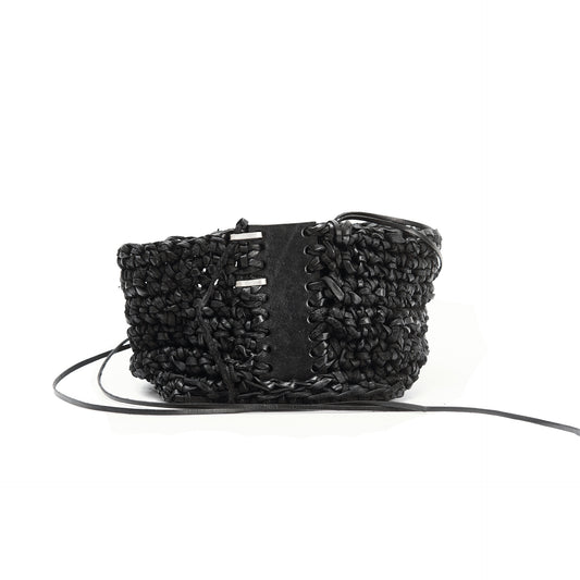 Leather knitted box 281-3A