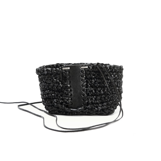Leather knitted box 281-2A
