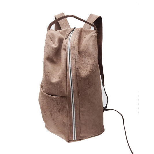 Leather backpack 271R beige