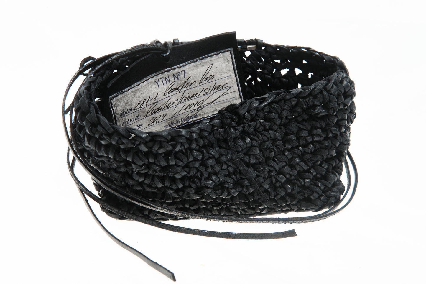 Leather knitted box 281-7A