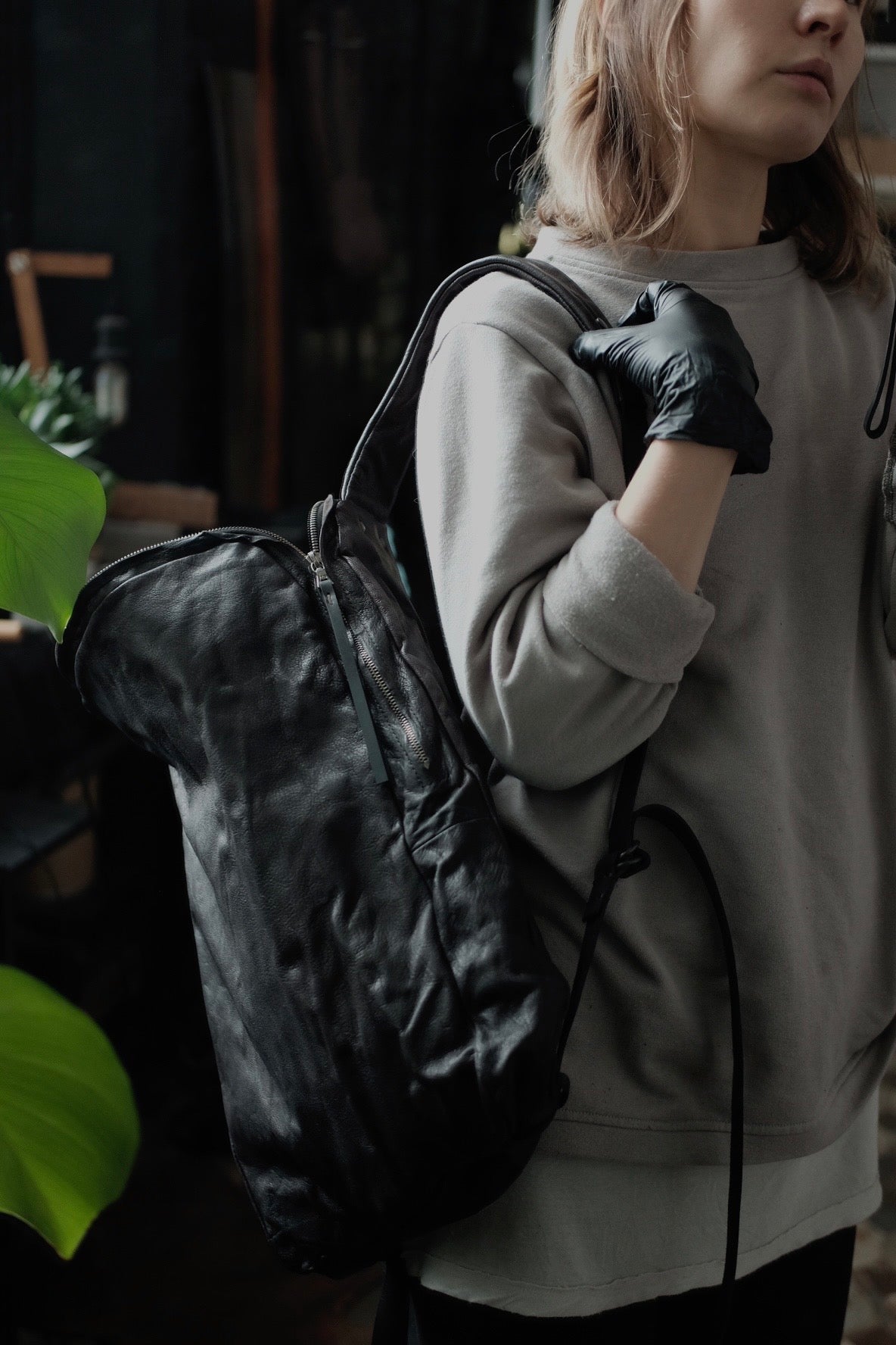 Horse leather backpack 096R — handmade leather backpack by YTN №7, London, view 5