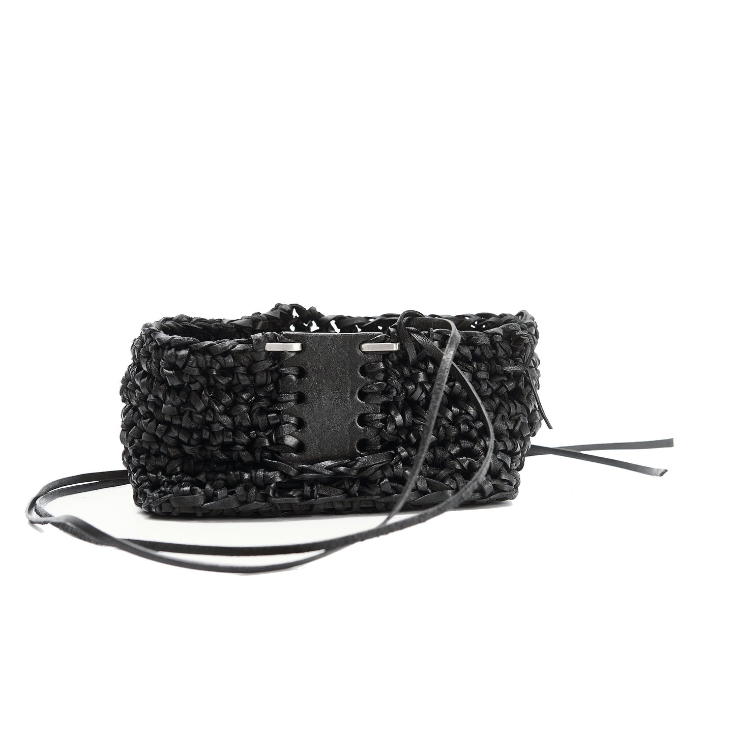 Leather knitted box 281-7A