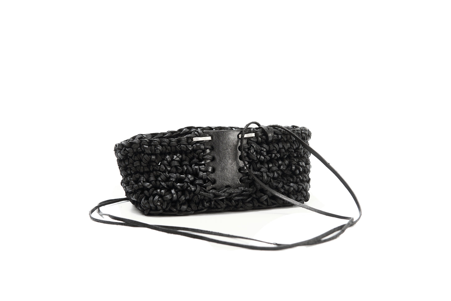 Leather knitted box 281-7A