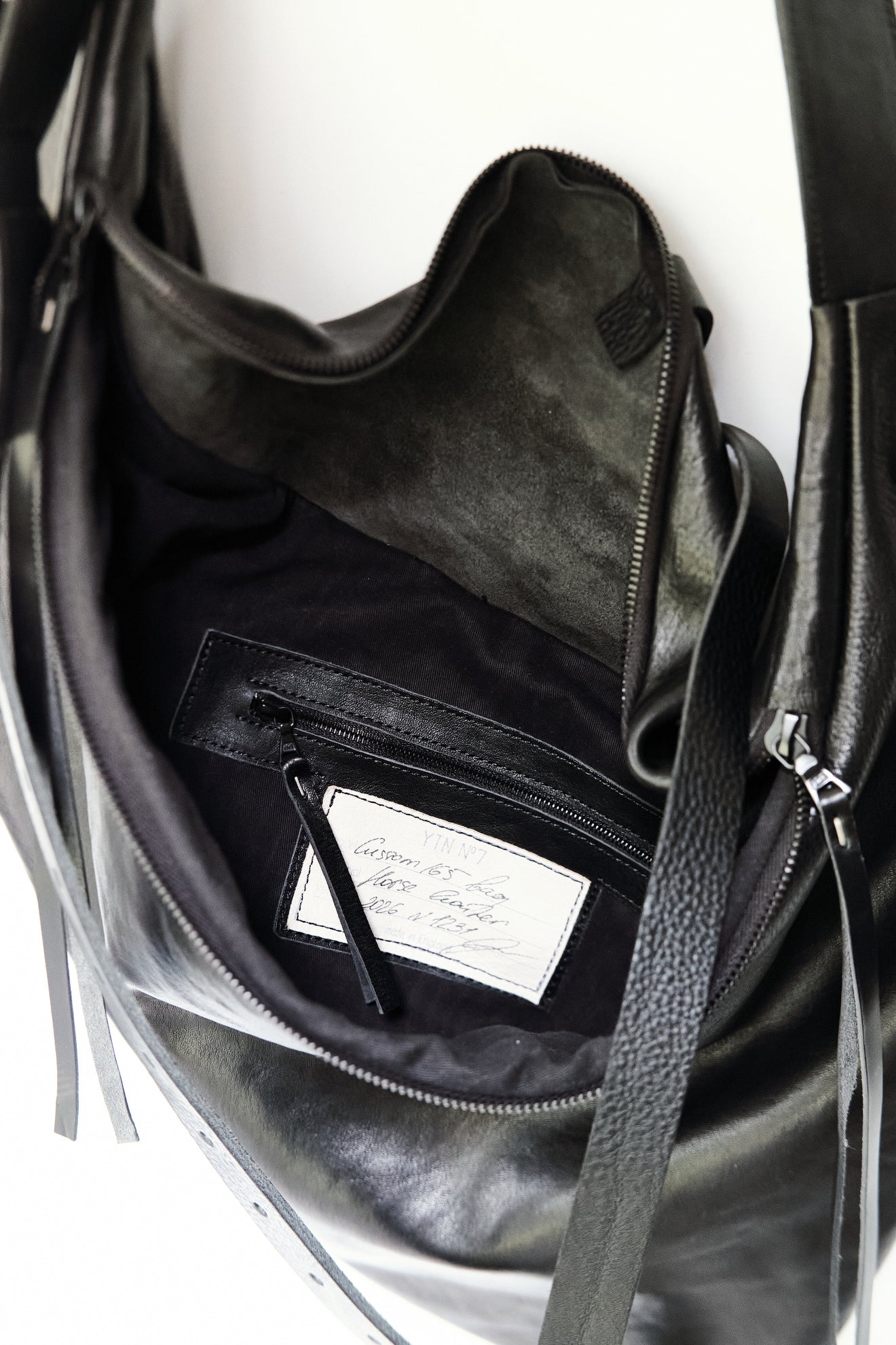 Shoulder bag Obsidian — handmade leather shoulder bag by YTN №7, London, view 14
