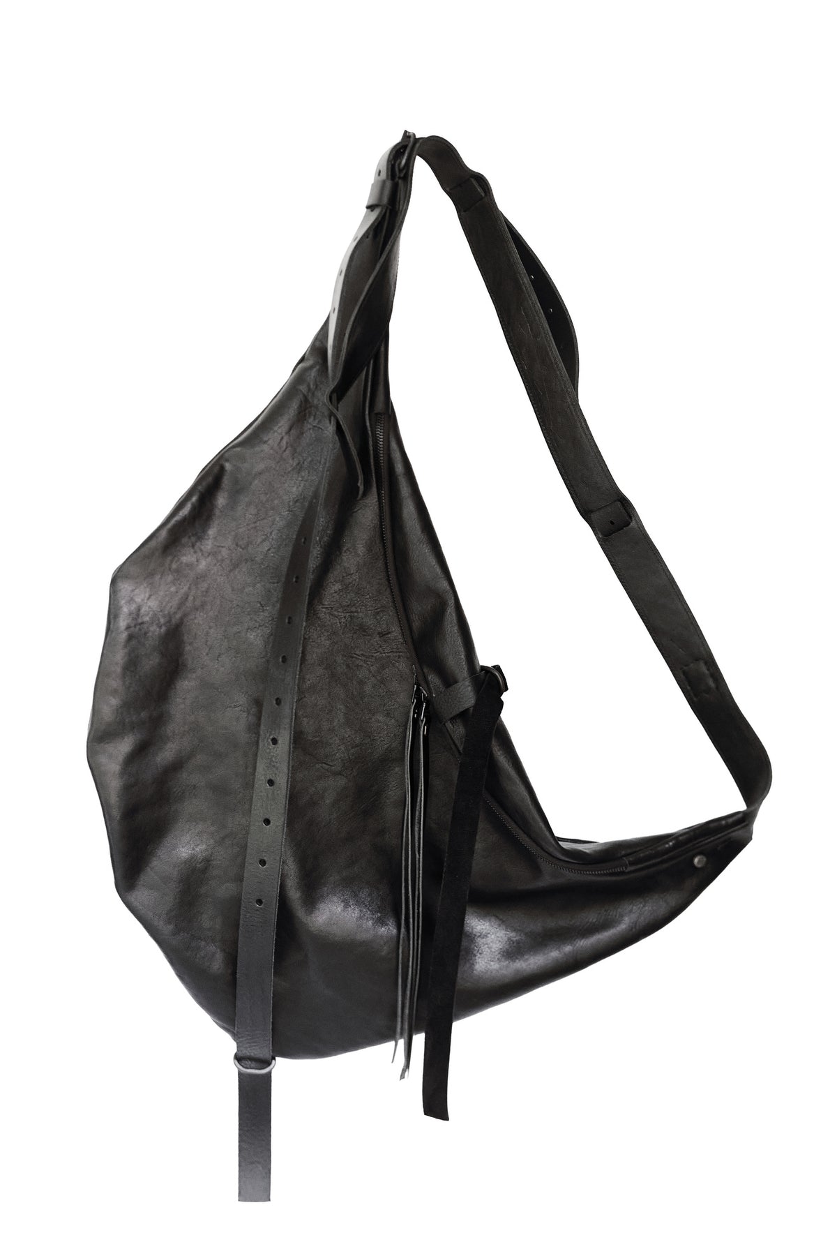 Shoulder bag Obsidian — handmade leather shoulder bag by YTN №7, London, view 5