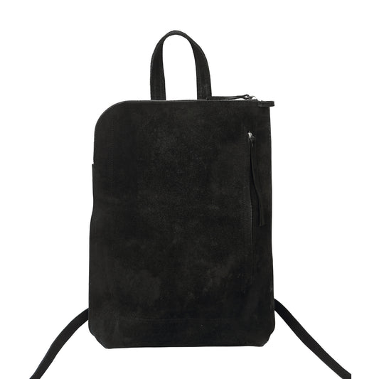 Asymmetrical suede backpack 316R