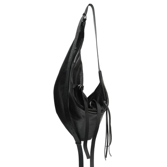 Horse leather shoulder bag 164Y black