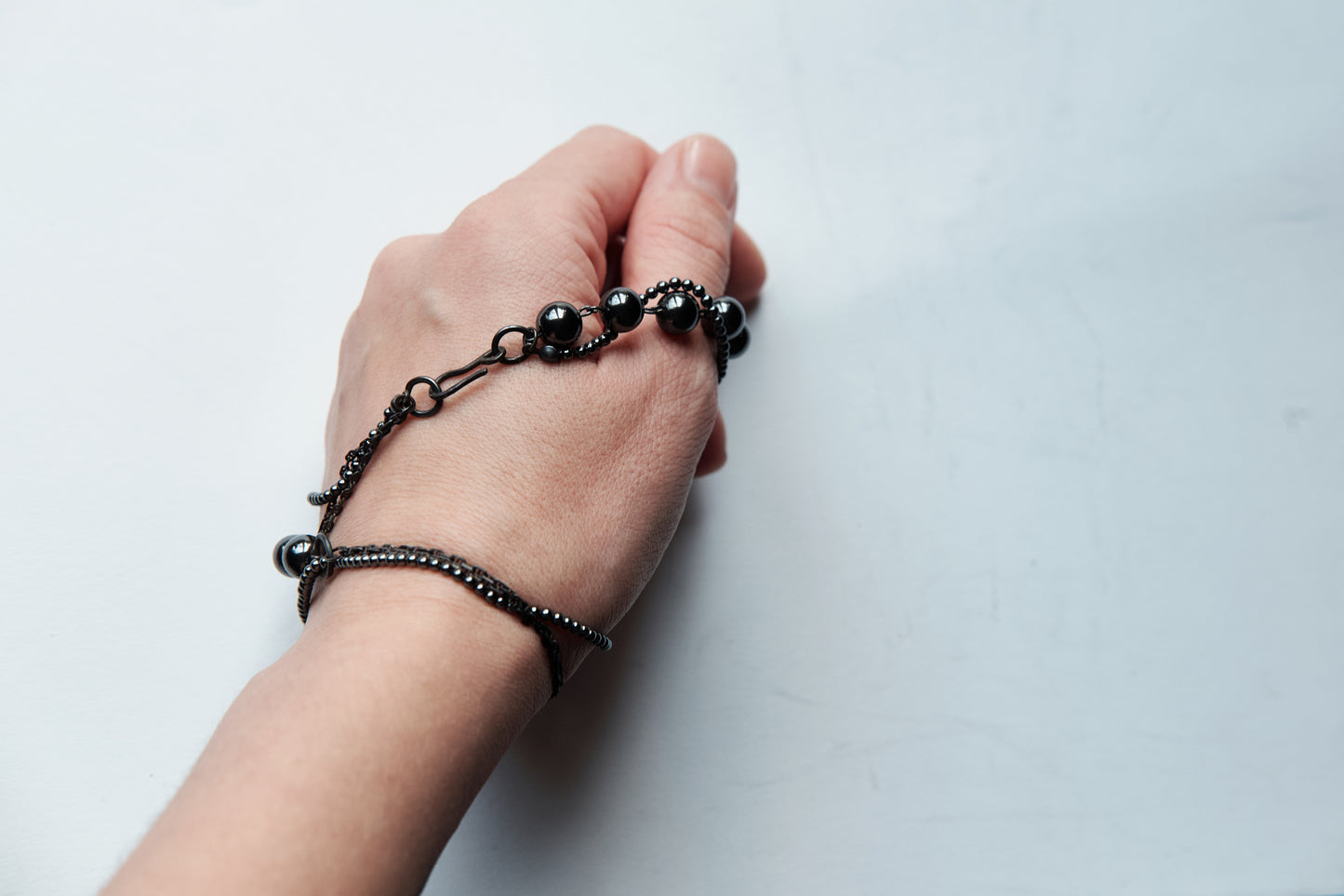 Silver bloodstone necklace 323T