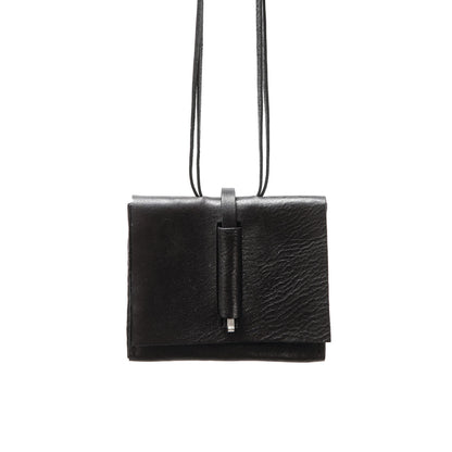 Leather wallet 296A black – front view, YTN №7 London