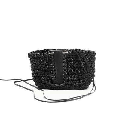 Leather knitted box 281-2A