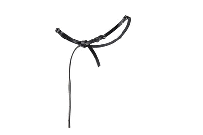 Leather belt 289B black – slim 1.3cm, YTN №7 London