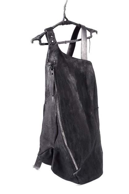 Sac à dos en cuir 077R noir