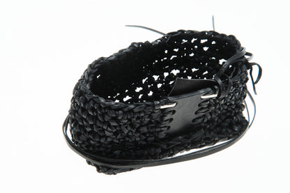 Leather knitted box 281-7A