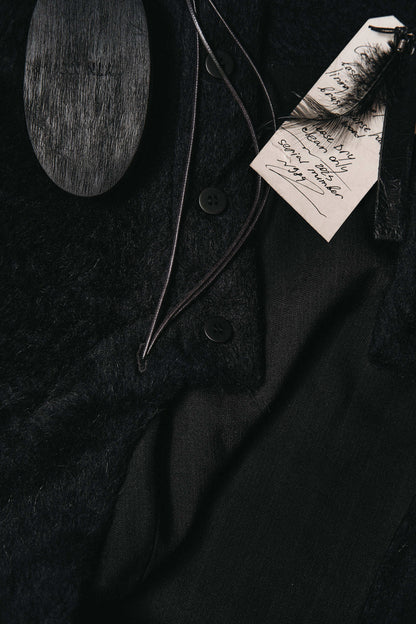Cashmere hood 288J – cashmere and wool lining texture