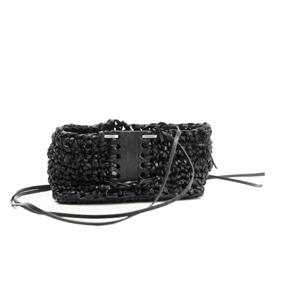 Leather knitted box 281-7A