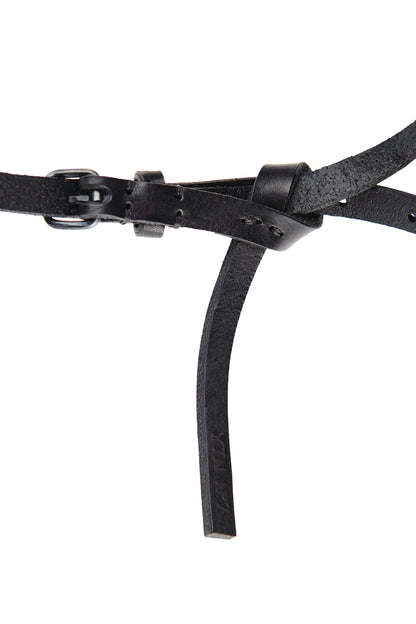 Leather belt 289B – buckle mechanism detail