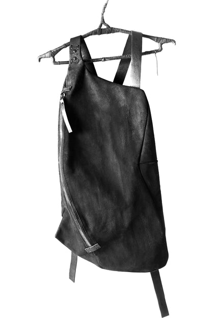 Sac à dos en cuir 077R noir