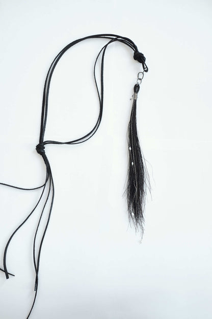 Sculptural necklace 292T – worn on neck, lifestyle