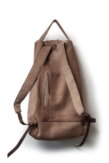 Leather backpack 271R beige