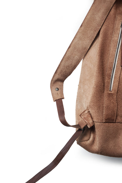 Leather backpack 271R beige