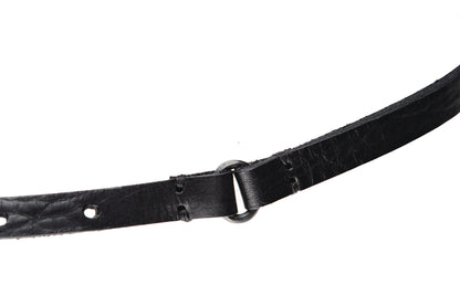 Leather belt 289B – leather edge and stitching