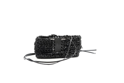 Leather knitted box 281-7A