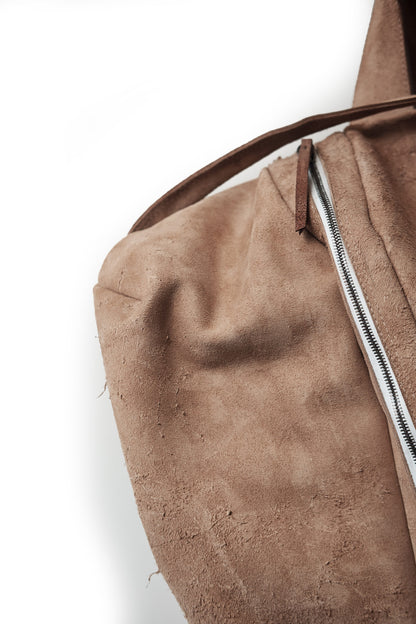 Leather backpack 271R beige