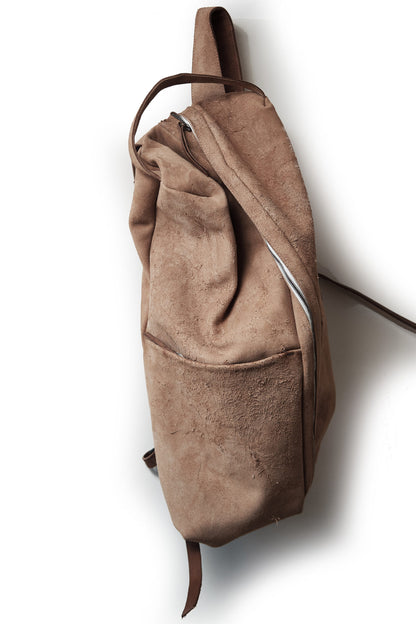 Leather backpack 271R beige
