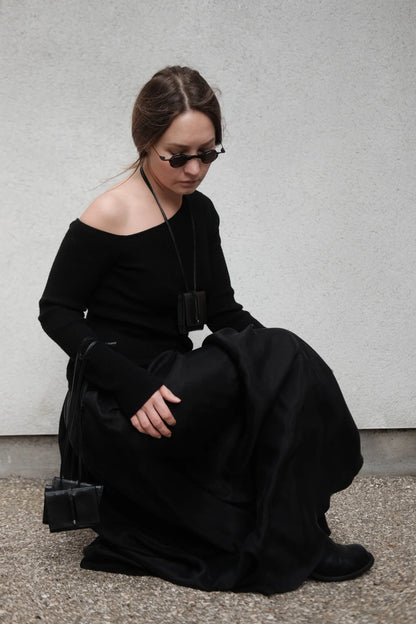 Portefeuille en cuir 296A noir