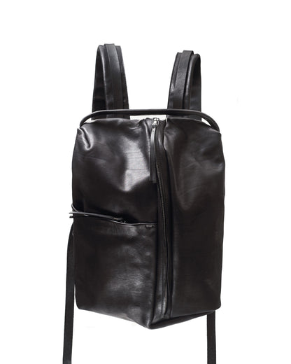 Leather backpack 272R black