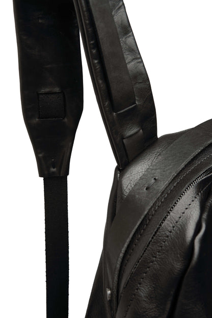 Leather backpack 291R black