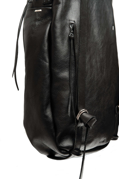 Leather backpack 291R black