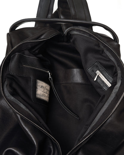 Leather backpack 272R black