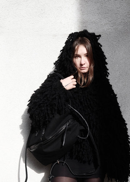 Sac à dos en toile cirée et cuir 277R