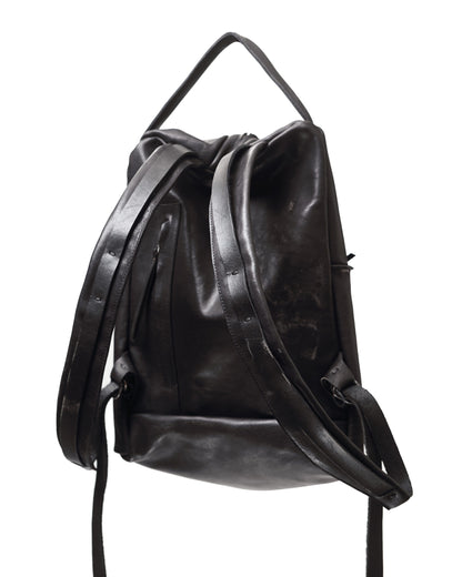 Leather backpack 272R black