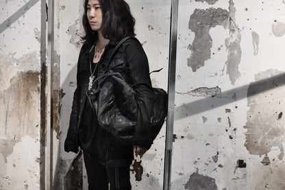 Leather backpack 081R