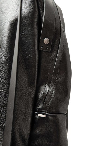 Leather backpack 291R black