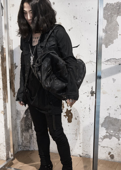 Leather backpack 081R
