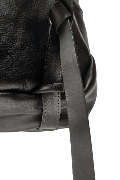 Leather backpack 291R black