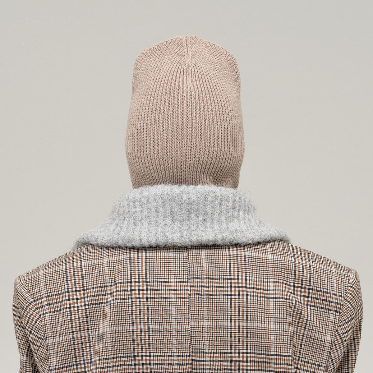 Balaclava 2316, warm beige — knitted wool balaclava by CHECK YA HEAD for YTN №7, view 3