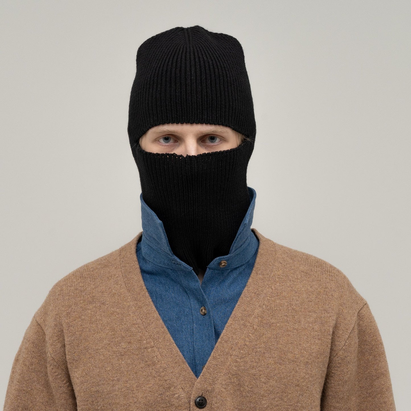 Balaclava 2316, black — knitted wool balaclava by CHECK YA HEAD for YTN №7, view 1