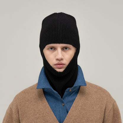 Balaclava 2316, black — knitted wool balaclava by CHECK YA HEAD for YTN №7, view 2