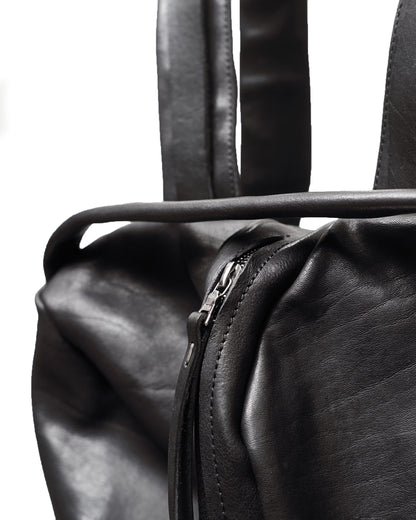 Leather backpack 272R black