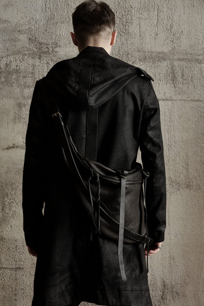 Horse leather shoulder bag 164Y black