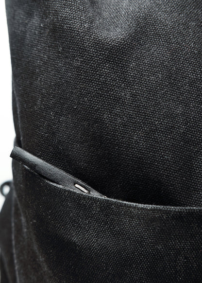 Sac à dos en toile cirée et cuir 277R
