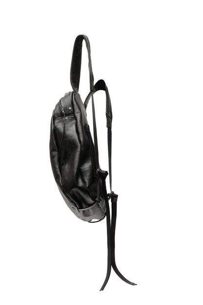 Leather backpack 291R black