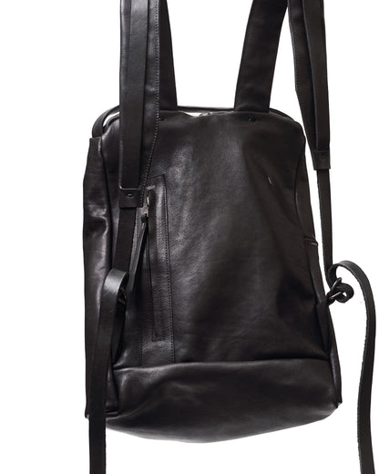 Leather backpack 272R black