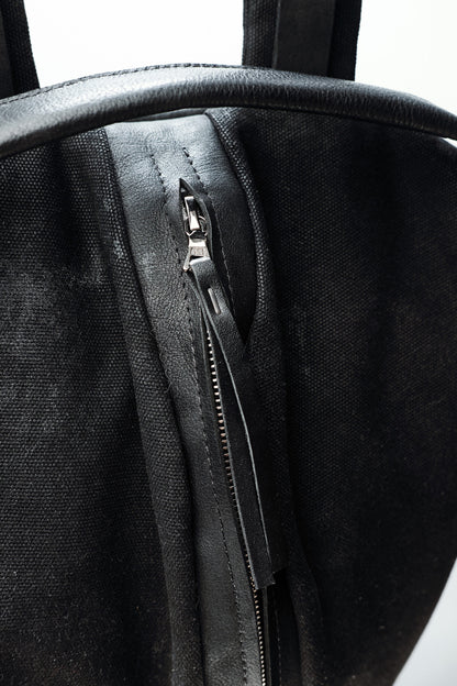 Sac à dos en toile cirée et cuir 277R